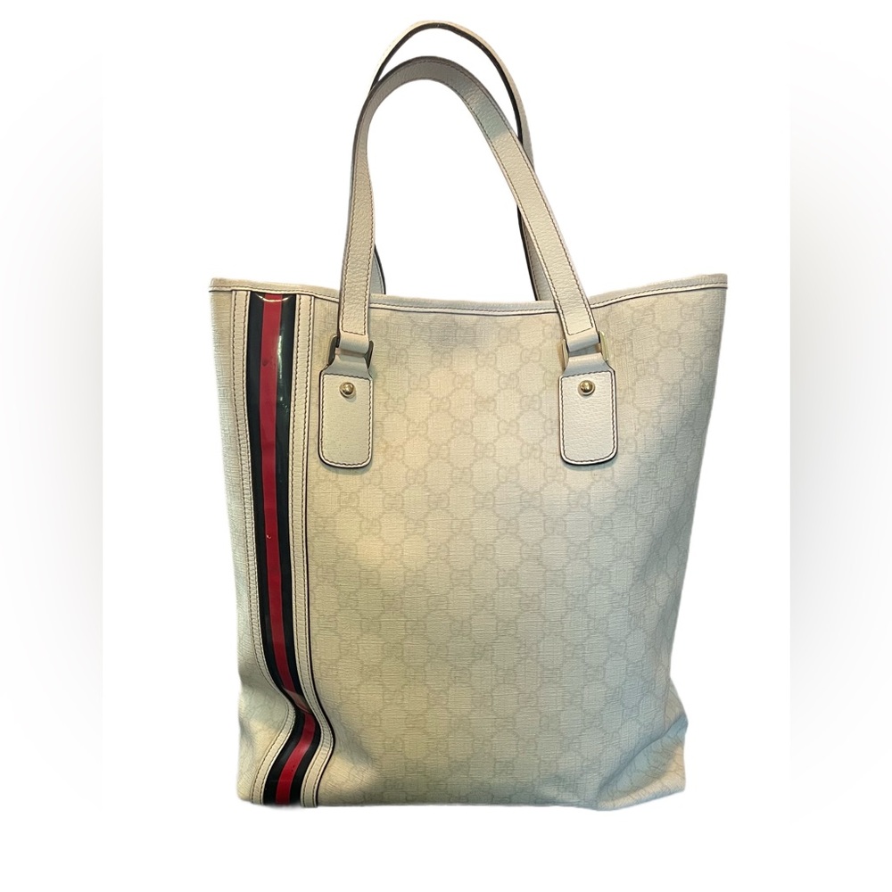 GUCCI ULTRA RARE IVORY SUPREME TOTE